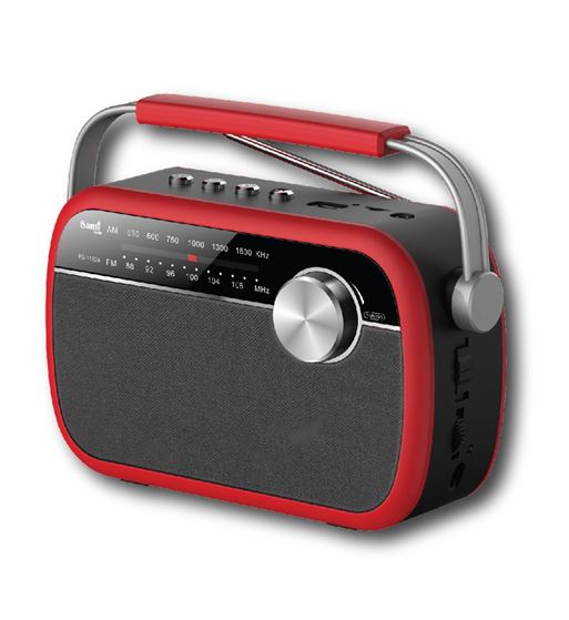 Sami radio clásica roja ac/dc batería am/fm vintage bt/usb/sd rs-11824 - RS-11824