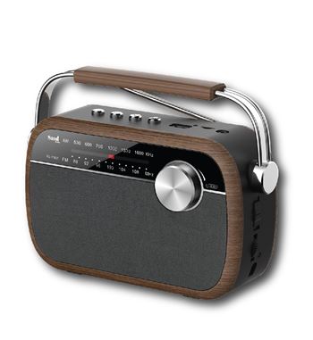Sami radio clásica marrón ac/dc batería am/fm vintage bt/usb/sd rs-11825 - RS-11825_C