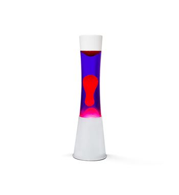 Lámpara lava 40cm base blanca líquido morad/rosa xl1758 - XL1758
