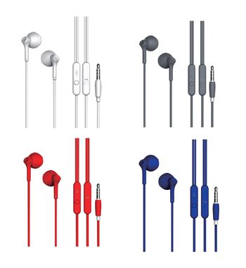Sami auriculares con cable y mic formato intraural 4 colores s-11426 - RS-11426