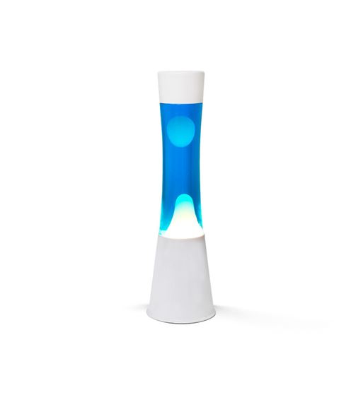 Lámpara lava 40cm base blanca líquido azul/blanco xl1756 - XL1756