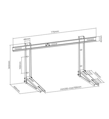 Superior soporte aire acondicionado pared supsaw002 - SUPSAW002_2