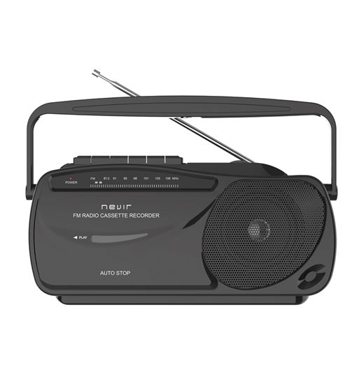 Nevir radio cassette grabador portátil negro ac/dc nvr-443 - NVR-443