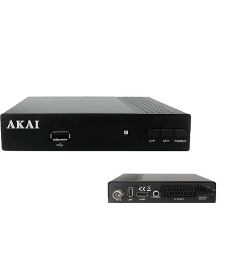 Akai tdt t2 dvb-t2 h.265 con display mando función autoaprendizaje zap266kh - ZAP266