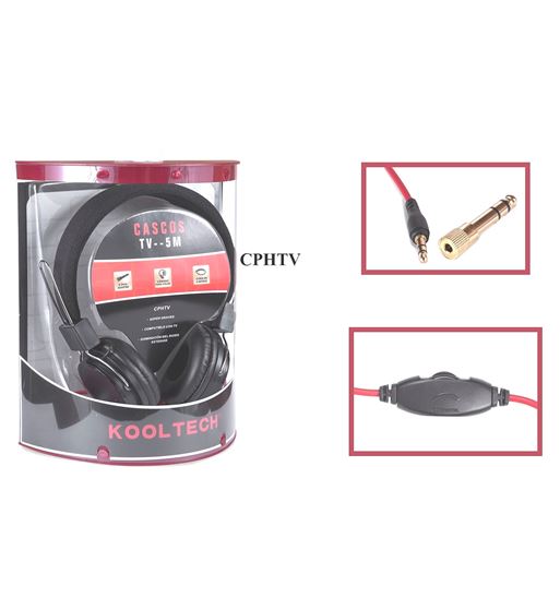 Kooltech auricular para tv 5mt casco cph-tv - CPHTV