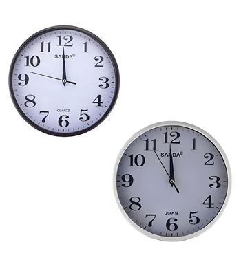 Sanda reloj de pared redondo 22cm blanco / negro sd-4149 - SD-4149