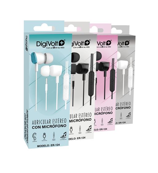 Digivolt auricular móvil c/micro estéreo er-124 - ER-124