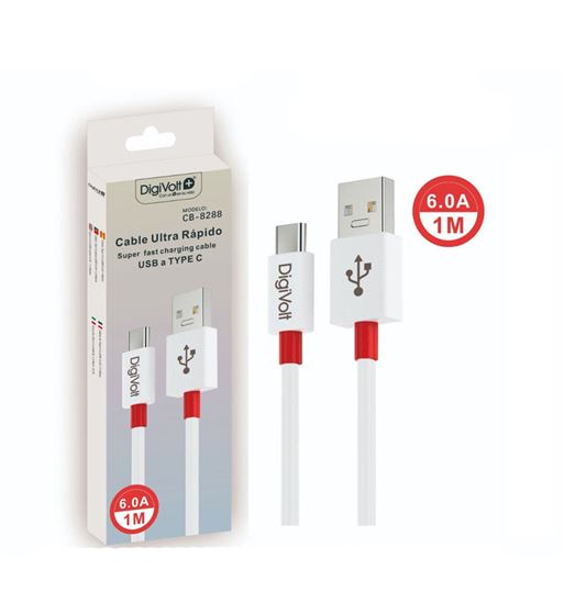 Digivolt cable móvil ultra rápido usb a tipo c 1m 6.0a cb-8288 - CB-8288