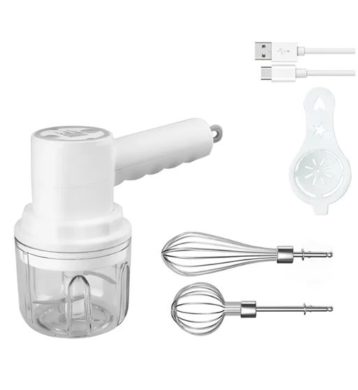 Sanda mini batidora y picadora recargable 2 varillas 20w 250ml sd-6455 - SD-6455