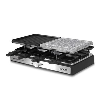 Sogo parrilla racclette 8 raciones 1400w 3 en 1 raclettemagic1400 ss-10387 - SS-10387
