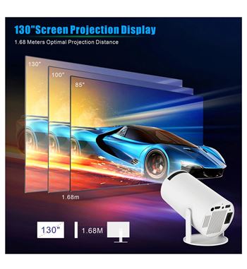 Mini proyector 4k con sistema android tv wifi mando bt 5.0 altavoz wf086 - WF086_4