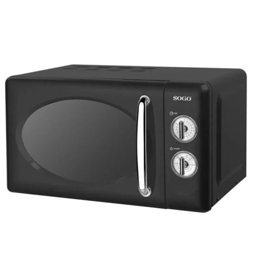Sogo microondas retro vintage negro 20 litros 700w ss-890ng - SS-890_NG
