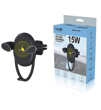 Digivolt soporte coche con carga inalámbrica 15w rejilla coche ir-5370 - IR-5370