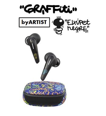Daewoo auriculares bluetooth 5.0 tws diseño by "el xupet negrel" graffiti - GRAFFITI