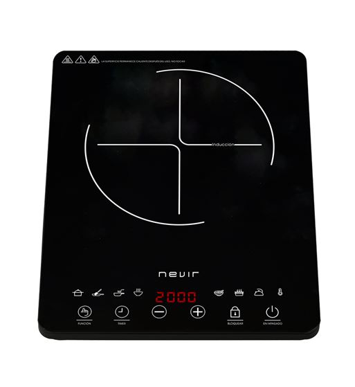 Nevir placa de inducción portátil 8 porgramas táctil 2000w nvr-indpt100 - NVR-INDPT100