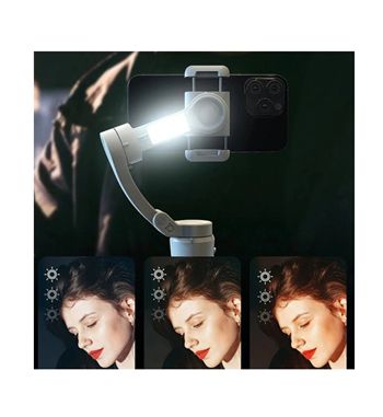 Estabilizador gimbal m01 de 3 ejes c/ luz de relleno c/ trípode fsd1662 - FSD1662_3