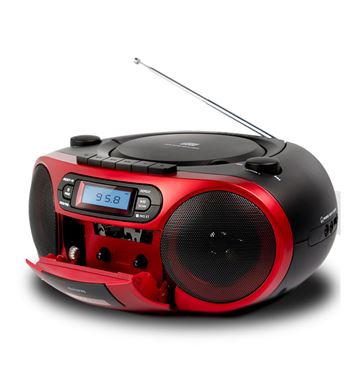 Aiwa radio cd cassette usb mp3 bt rojo bbtc-550rd - BBTC-550RD_4