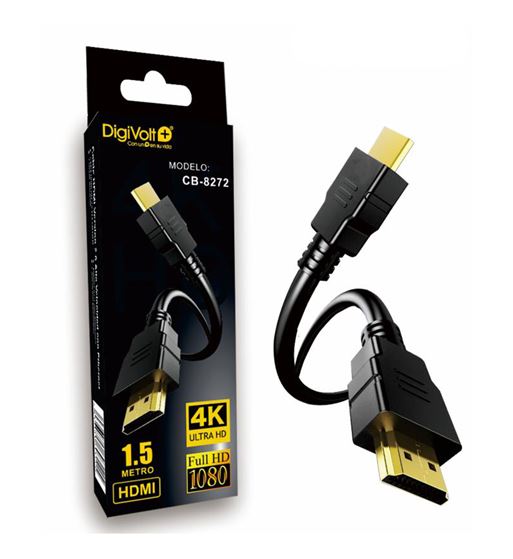 Digivolt cable hdmi 2.0 alta velocidad c/ ethernet redondo 1.5 m cb-8272 - CB-8272