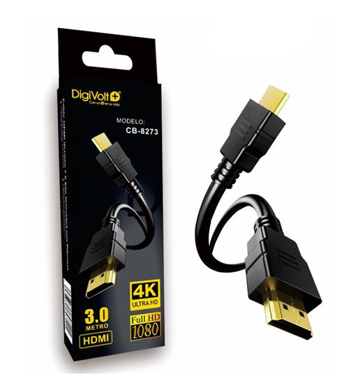 Digivolt cable hdmi 2.0 alta velocidad c/ ethernet redondo 3 m cb-8273 - CB-8273_1