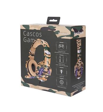 Kooltech auriculares casco gaming militar marrón sonido envolvente cph-333 - CHP-333_2