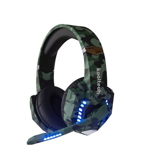 Kooltech auriculares casco gaming verde militar sonido envolvente cph-334 - CHP-334_1