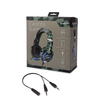 Kooltech auriculares casco gaming verde militar sonido envolvente cph-334 - CHP-334_2