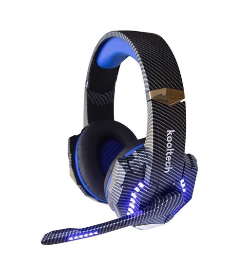 Kooltech auriculares casco gaming luz led azul sonido envolvente cph-336 - CHP-336_1