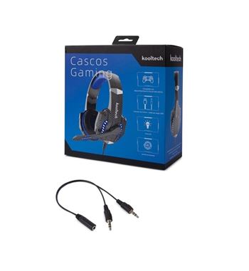 Kooltech auriculares casco gaming luz led azul sonido envolvente cph-336 - CHP-336_2