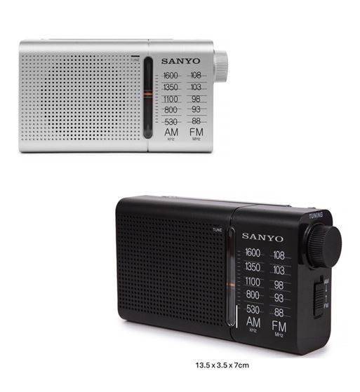 Sanyo radio horizontal bolsillo mediana am/fm a pilas ks-124 - KS-124