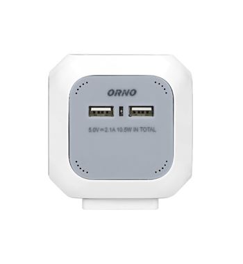 Alargadera de corriente cuadrado 1.4m con 4 tomas schuko y 2 usb 13144 - 13144_2