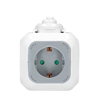 Alargadera de corriente cuadrado 1.4m con 4 tomas schuko y 2 usb 13144 - 13144_3