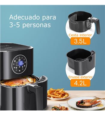 Aigostar freidora aire 3.5l 1500w mini cube digital 7 programas 300010vph - AG64-MINICUBE_B02