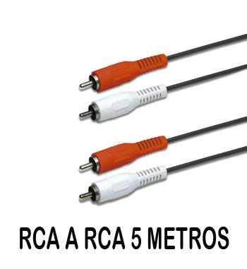 Cable rca 2 macho a 2 rca macho 5 mtr wir-318 - WIR318