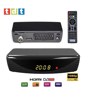 Digiquest sintonizador tdt digital dvb-t2 usb scart hdmi h.265 mdd - MDD_1