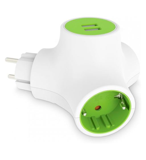 Ksix multienchufe regleta molecule 2e shucko 2e usb modular bxc-d02 - BXC-D02