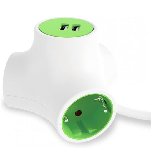 Ksix multienchufe regleta modular 3e shucko 2e usb cable 1.4m bxc-d03 - BXC-D03