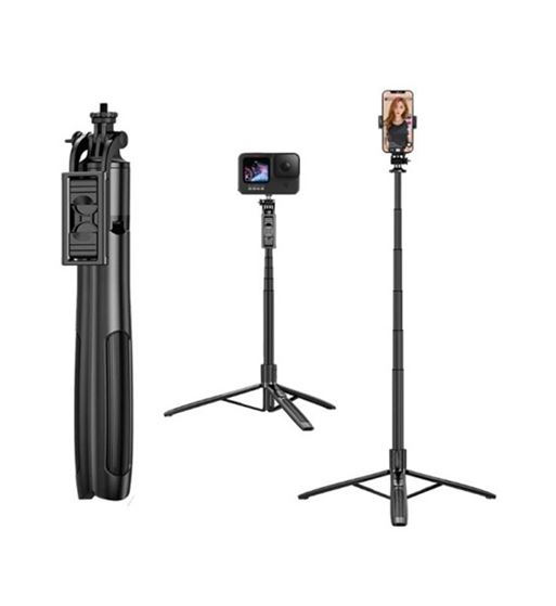 Palo selfie + trípode pulsador bluetoth altura 1.58m q05 fsd2001 - FSD2001_1