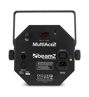 Beamz luces party multiace2 efecto led 2 en 1 rgb-uv y 4 estrob. 153.602 - 153.602 _2