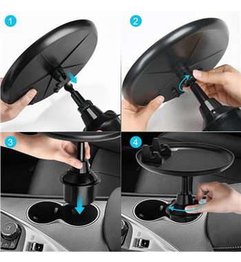 Sanda bandeja de comida para coche ajustable c/ soporte para móvil sd-3625 - SD-3625_2