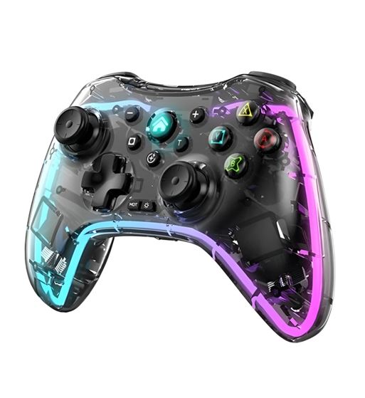 Mando consola transparente rgb para siwct windows ps3 ps4 móvil gm126 - GM126_1