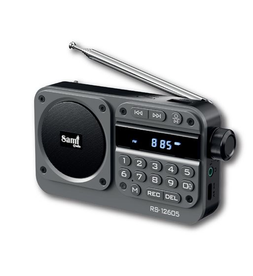 Sami radio digital multimedia portátil recargable grabación 5w rs-12605 - RS-12605-1