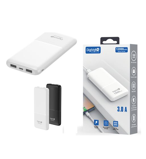 Digivolt powerbank 1200 mah 2 x usb + tipoc entrada y salida 3.0a pb-3046 - PB-3046
