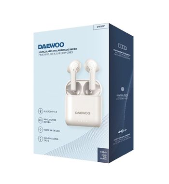Daewoo auriculares inalámbricos tws bt 5.4 40mah/3650mah blancos dw2021 - DW2021_2