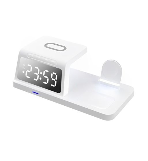 Estación de carga 3en1 15w ios/android + reloj despertador digital fsd1902 - FSD1902_1