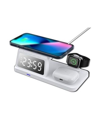 Estación de carga 3en1 15w ios/android + reloj despertador digital fsd1902 - FSD1902_2