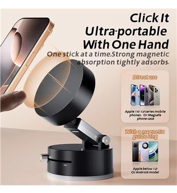 Soporte de móvil magnético con ventosa succión para coche plegable lk91 - LK91_3