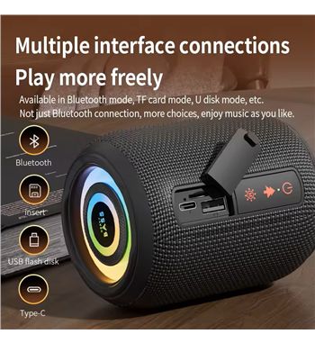 Altavoz bt peq. portátil tws heavy bass rgb 3h bt 5.3 sonido 360º bass-02 - BASS-02_3