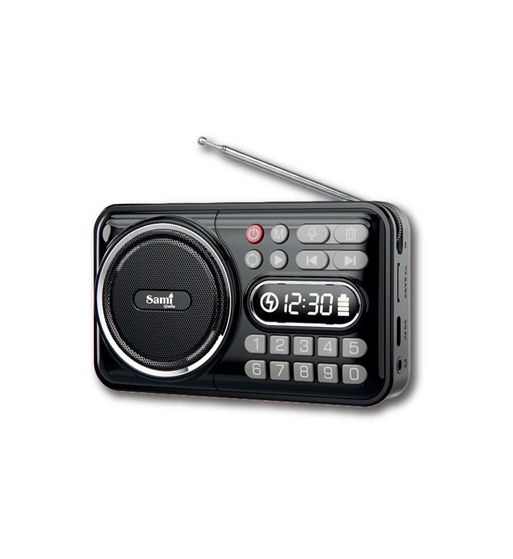 Sami radio digital fm bolsillo recargable multimedia grabación rs-12604 - RS-12604