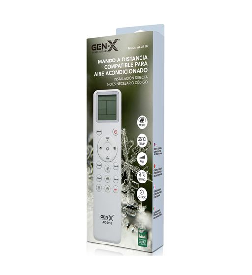 Gen-x mando aire acondicionado universal compatible con 17 marcas ac-2116 - AC-2116_1