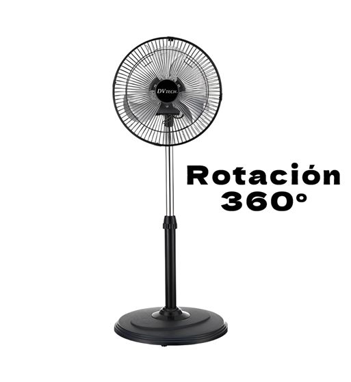 Dvtech ventilador metálico de pie 12" 50w oscilación 360º dv-433 - DV-433